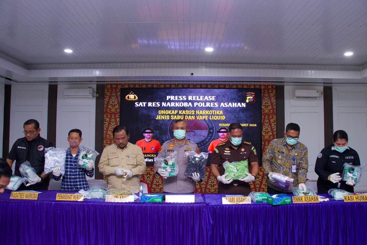 Sat Narkoba Polres Asahan Gagalkan Peredaran 10 Kg Sabu dan Ratusan Vape Berbahaya di Tanjung Balai